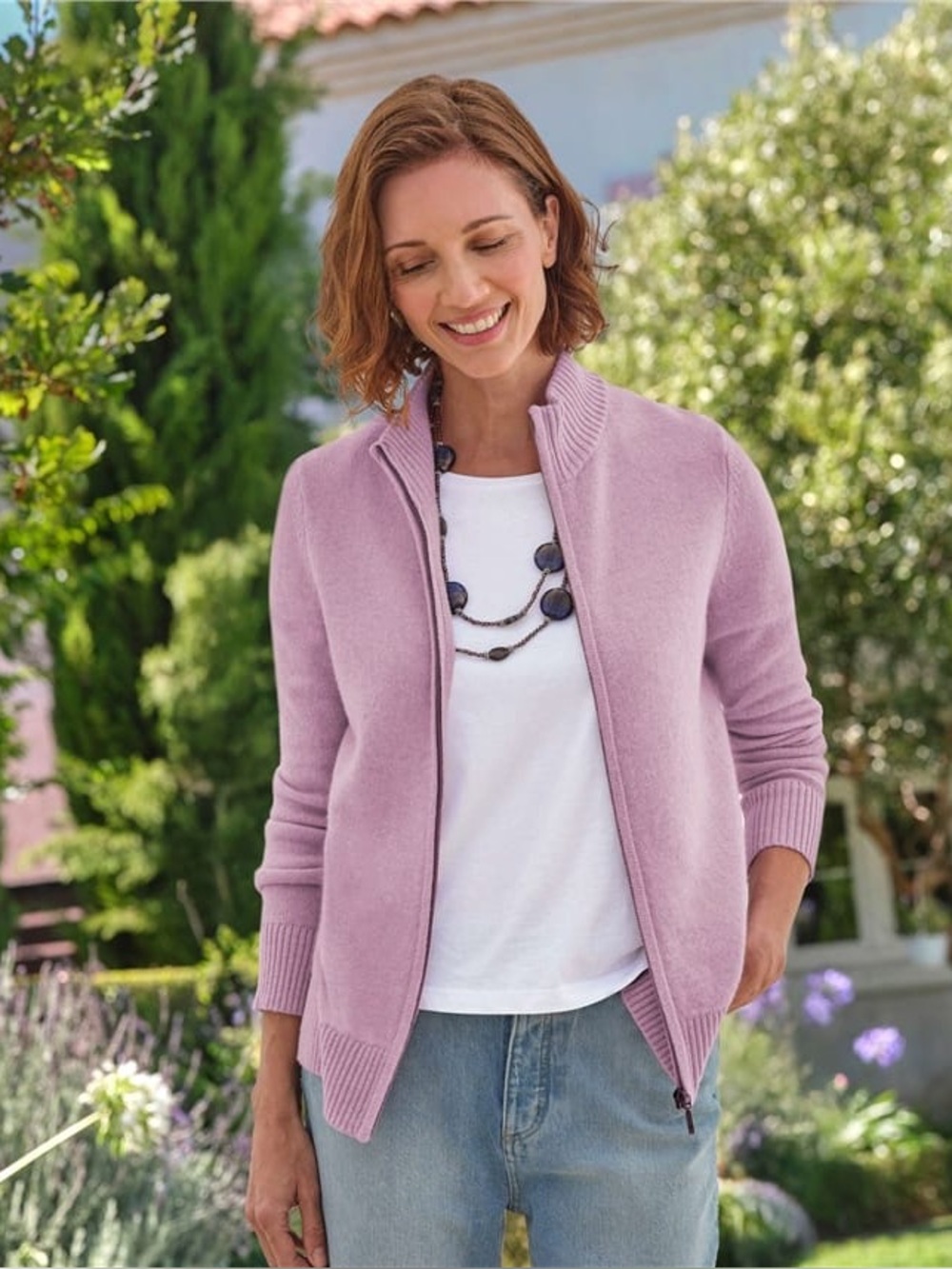 Woolovers Lambswool Zip Thru Cardigan M
